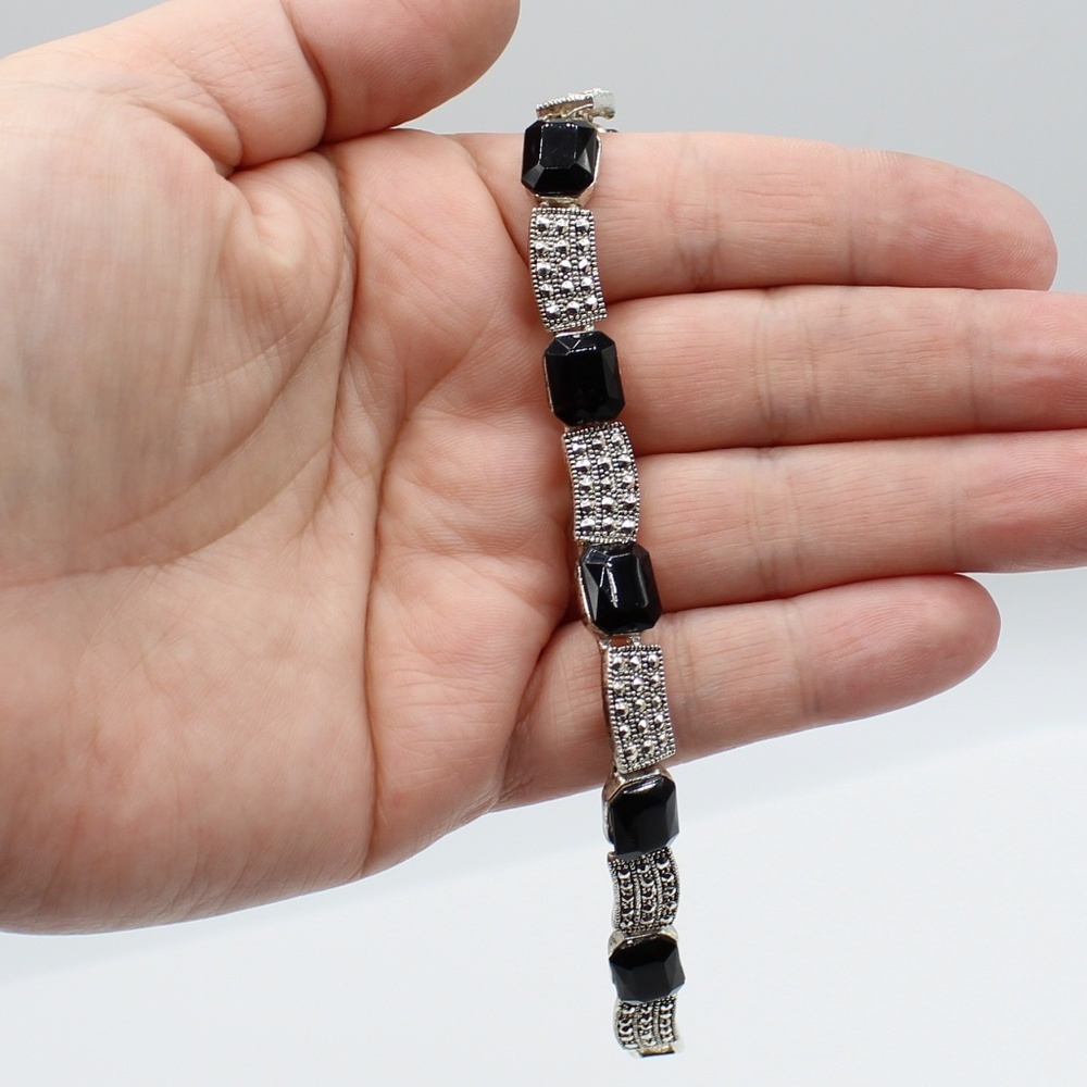 Vintage art deco link bracelet - Picture 2 of 7